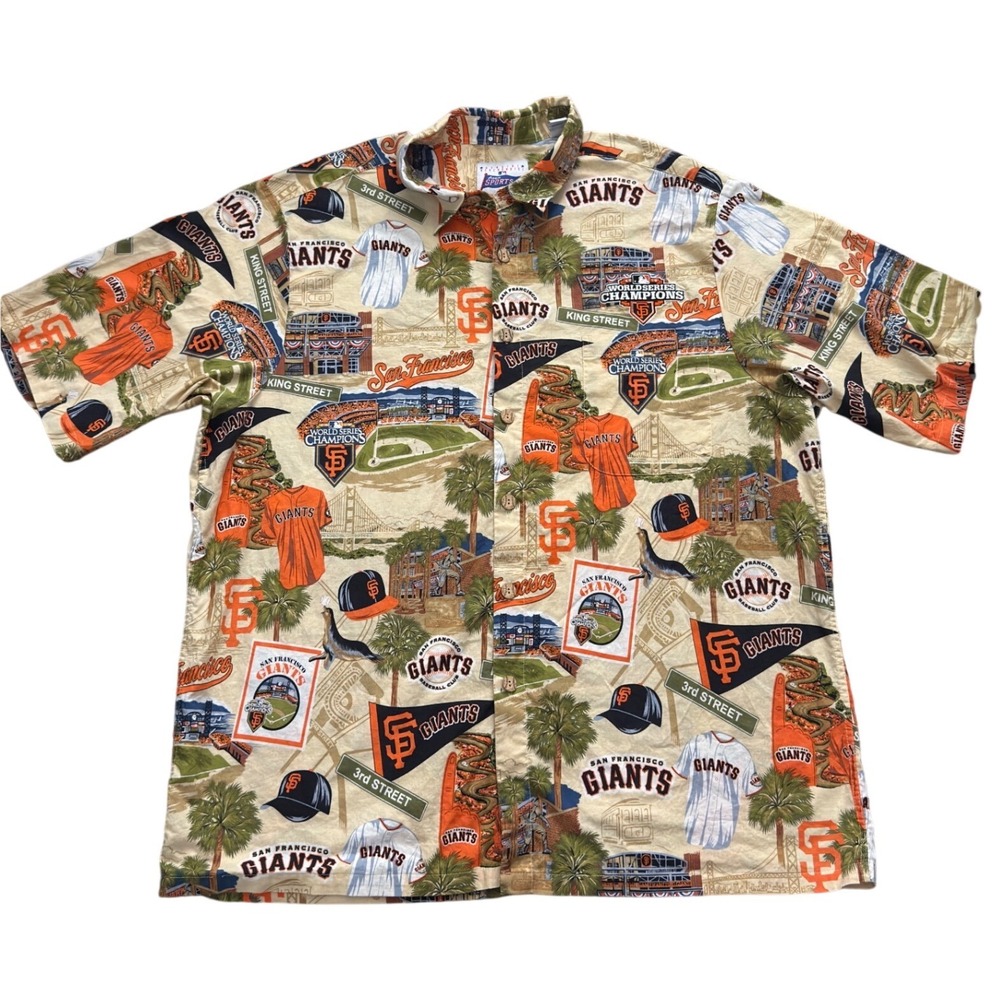 Reyn Spooner San Francisco Giants VTG Hawaiian Shirt Mens XXL World Series 2010